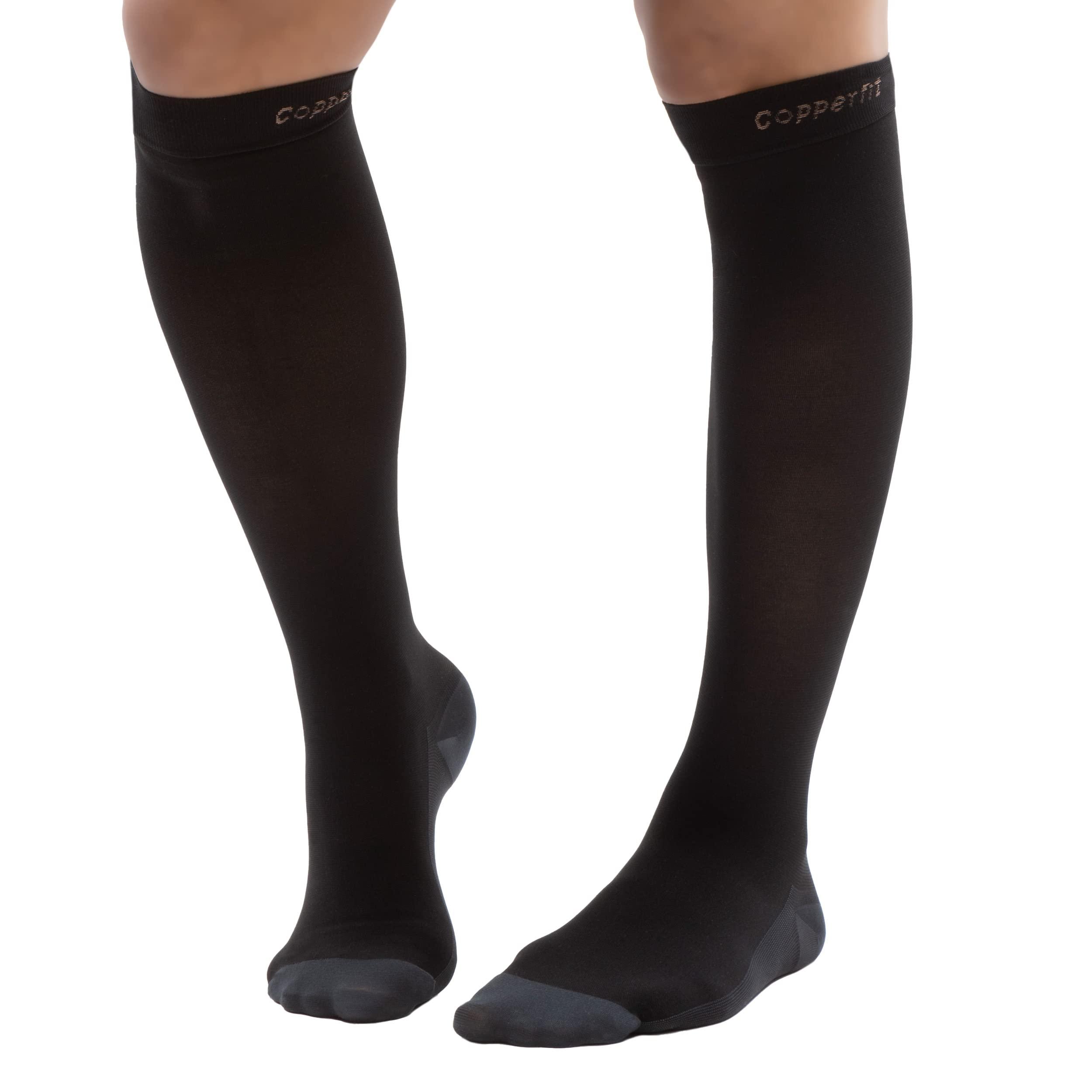 Copper Fit Copper Fit Unisex Medical Grade Compression Socks, Black, Medium