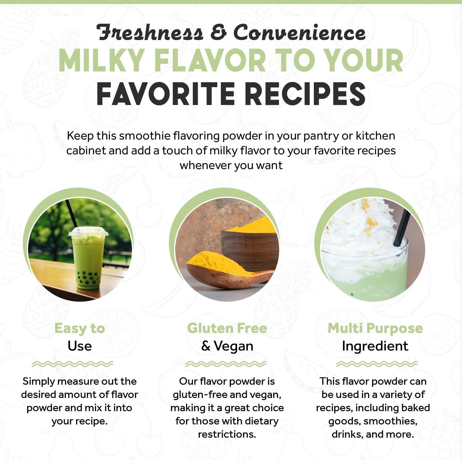 fanale Fanale Premium Thai Green Bubble Tea Flavoring Powder for Boba Tea| Perfect for Baking, Smoothies, Desserts and Drinks | Instant Boba Bubble Tea Powder for Milk Tea - 2.2 Pounds (Pack of 1)