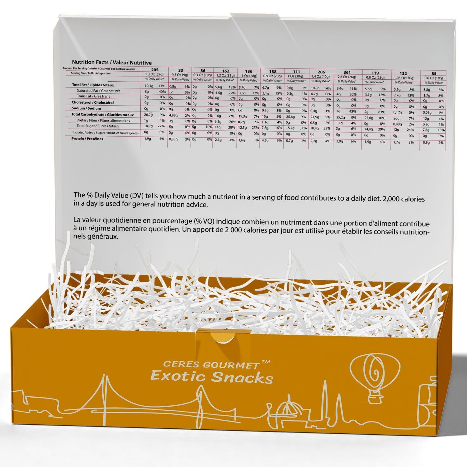 Ceres Gourmet International Exotic Snack Box Variety Pack, Count Premium Foreign Rare Snack Food Gifts for Fun, Mystery Box of Snacks, European Snacks for Adults and Kids (Mini)