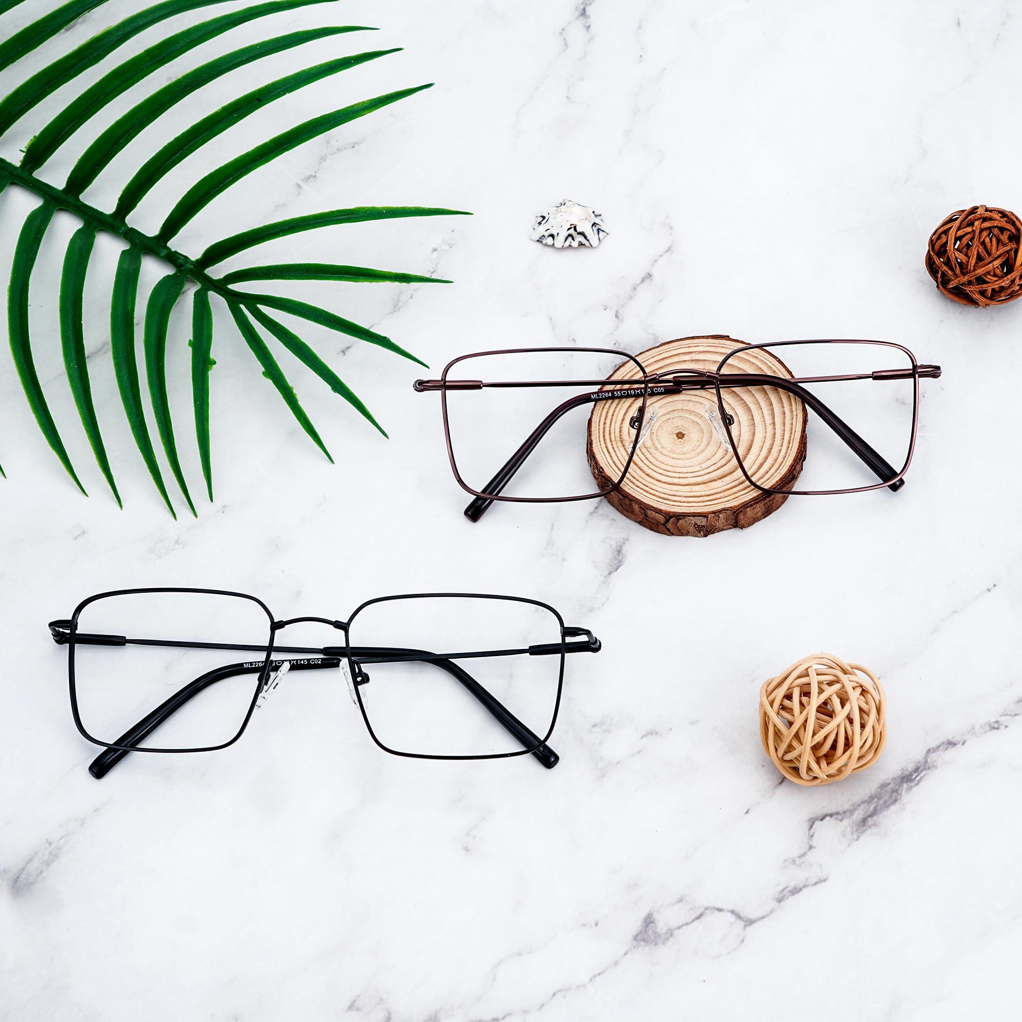 Zeelool Zeelool Reading Glasses for Men Rectangle Blue Light Blocking Readers with Anti-Reflective Coating and Spring Hinges ZJGM933461-04Brown,2.50