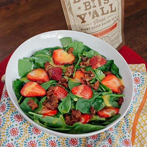 It's Jerky Y'all All Y\'alls Foods Plant Based Bacon Bits | Big and Crunchy Vegan Snacks | Non-GMO, Gluten Free, High Protein, Vegetarian (2 Pack)