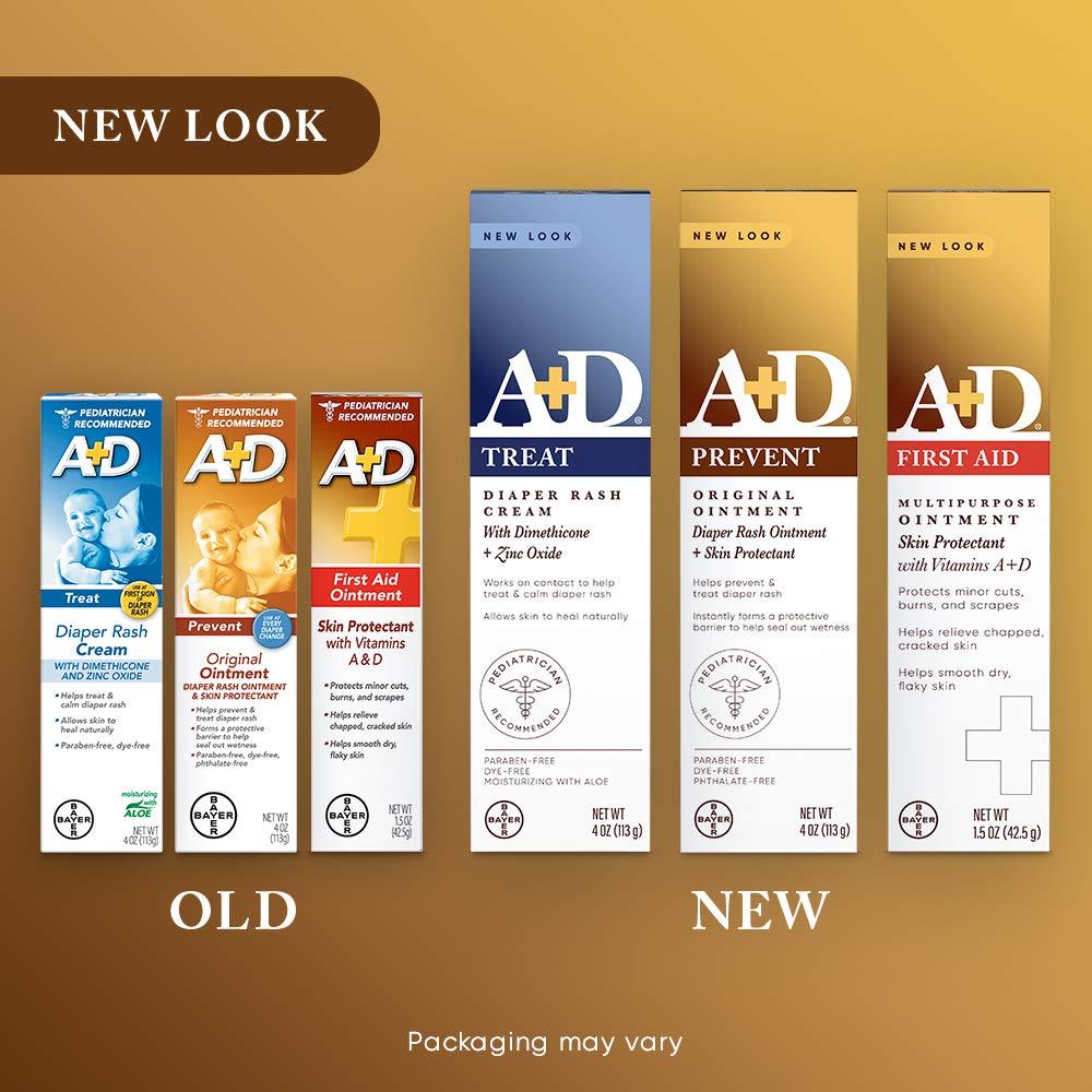 A+D A+D First Aid Ointment, Multipurpose Dry Skin Moisturizer and Skin Protectant, 1.5 Oz (Pack of 3)