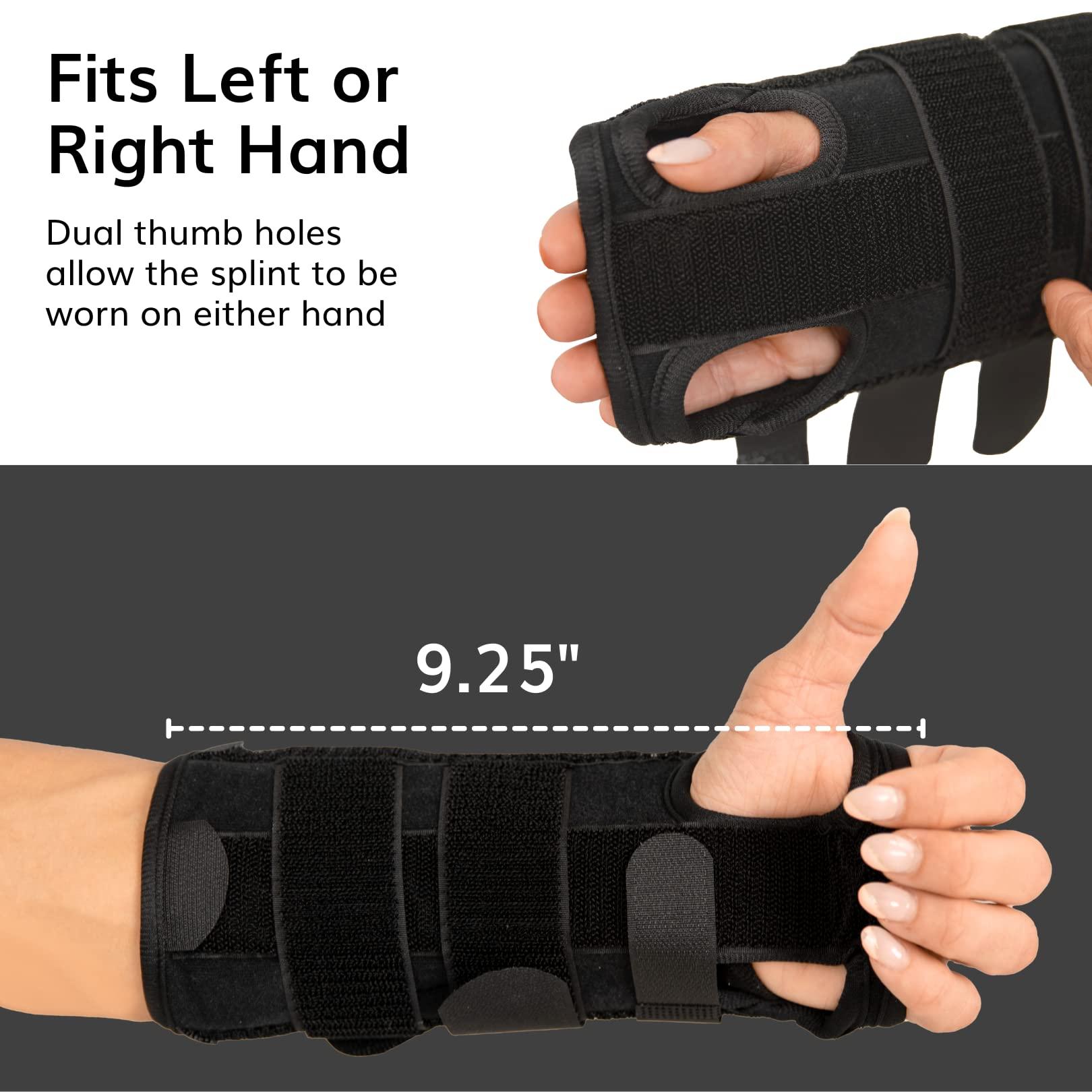 BraceAbility BraceAbility Volar Wrist Splint - Right or Left Hand Compression Support Brace for Carpal Tunnel Syndrome Relief, Fracture Pain, Sprained Injury, Typing, Sleeping, Arthritis, and Tendonitis Wrap
