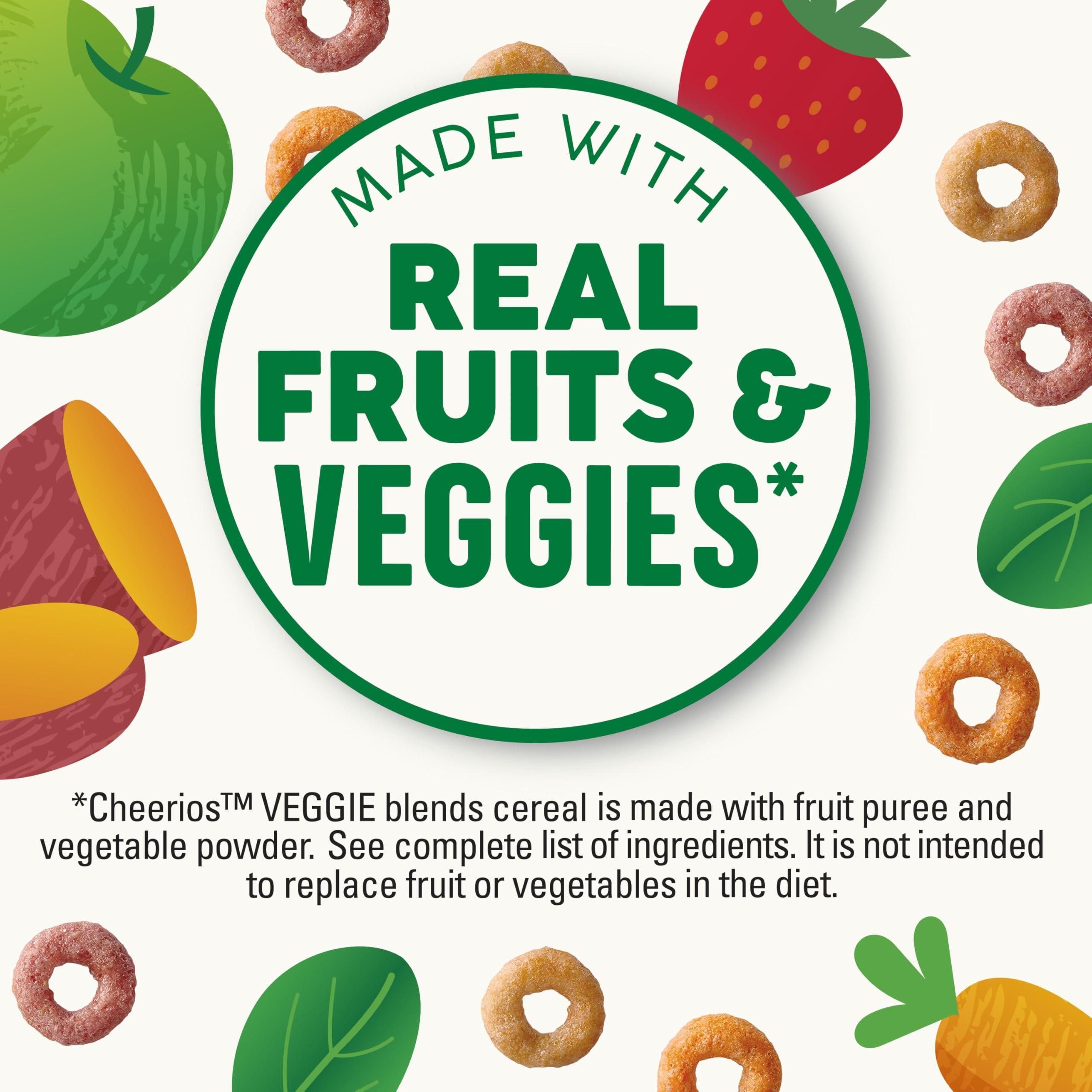 Cheerios Cheerios Veggie Blends, Apple Strawberry Cereal, 300g/10.5 oz. Box