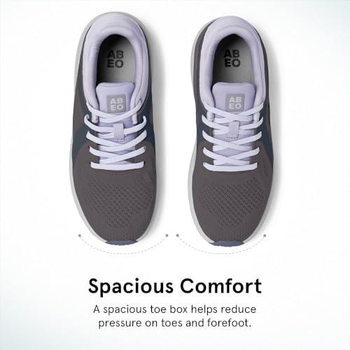 ABEO ABEO MXV Shift Womens Metatarsal Footbed Walking Shoes | Orthopedic Shoes for Women | Ball of Foot Pain Relief | Metatarsalgia Shoes Grey Lilac Knit 9 Medium