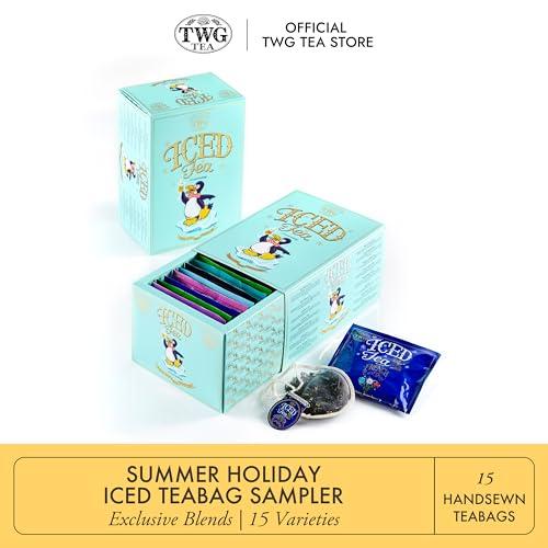 TWG Tea TWG Tea | Summer Holiday Iced Teabag Sampler | 15 Iced Hand Sewn Cotton Tea Bags | Gift Set