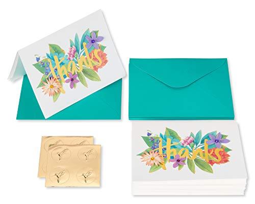Papyrus Papyrus Thank You Cards with Envelopes, Botanical Floral (8-Count)
