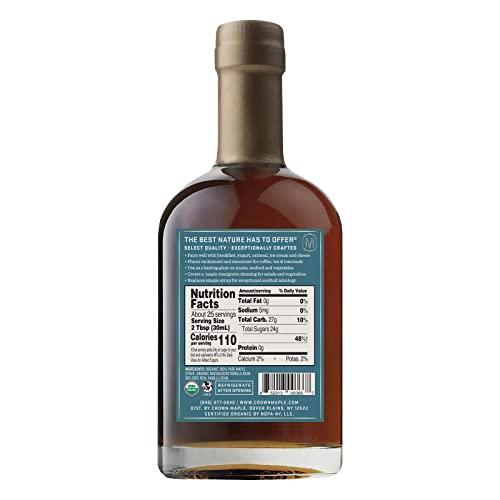 Crown Maple Crown Maple Madagascar Vanilla Infused Organic Maple Syrup, 25 Fl Oz, Real Vanilla Bean, Pancakes, Baking, Cocktails & Brunch