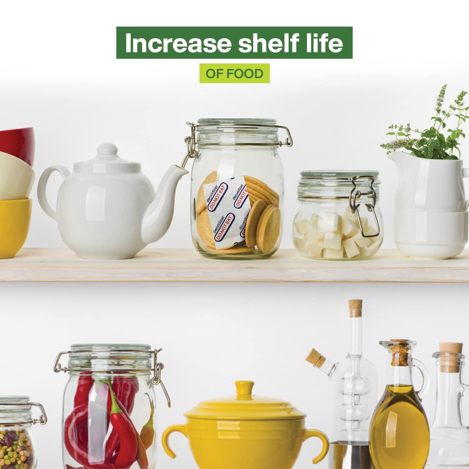 BRENSTEN 2500cc Oxygen Absorbers (Individually Sealed - Total 30 Count) for Food Storage, Food Grade Oxygen Absorbers Packets with Oxygen Indicator for Long Term Storage and Preservation(2500CC(30-Pack))