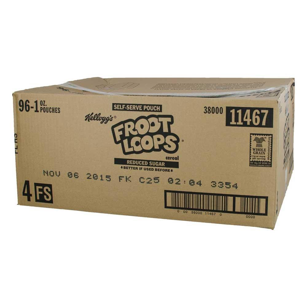 Kellogg's Kelloggs Froot Loops For Schools Cereal, 1 Ounce -- 96 per case.