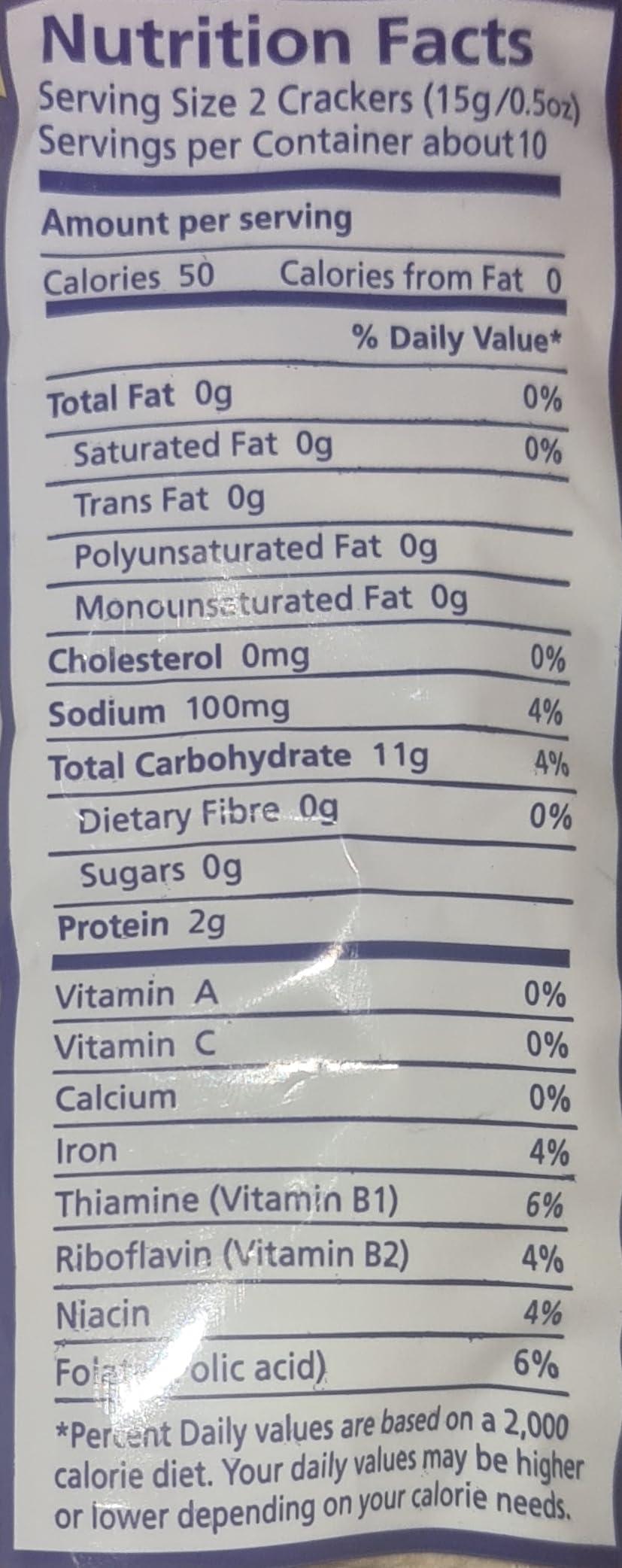 Generic National Jamaican Water Crackers | 10 Packs (143g) & | Cholesteral Free | Sugar Free | Fat Free | Crunchy Hard Crackers