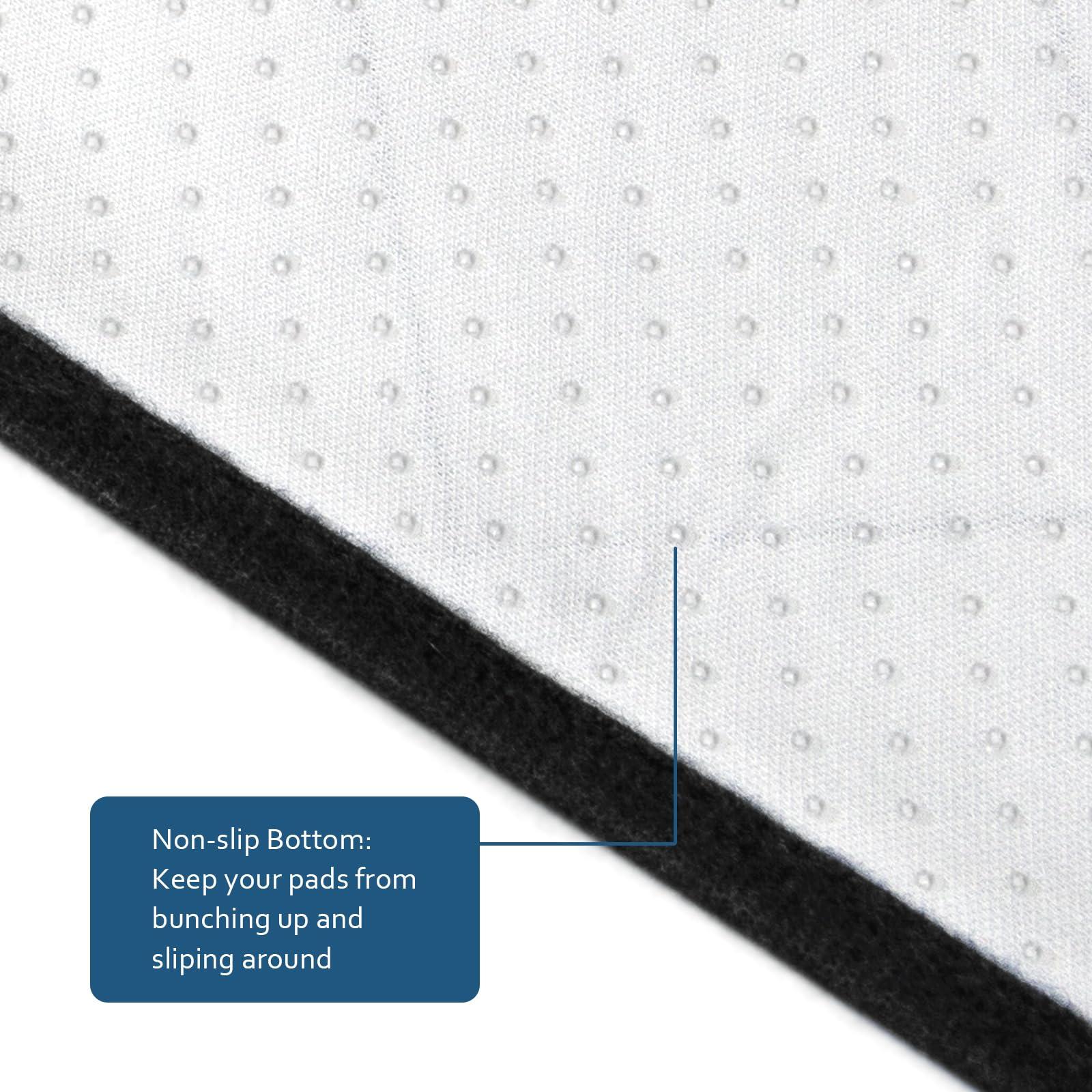 Moonsea Waterproof Incontinence Chair Pads, 22\" x 21\" Wheelchair Reusable Seat Pads Cover, Washable Nursery Pee Pad Seat Protector, 4 Pack Black