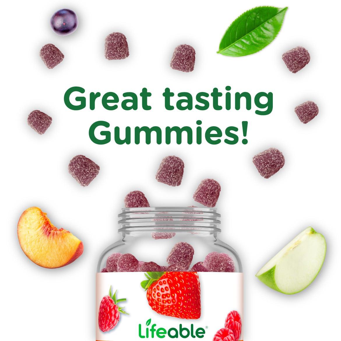 Lifeable Lifeable Vitamin B6 Gummies | 100mg | Great Tasting VIT B6 Supplement | Vegan B6 Vitamins for Nerve Support Supplement | Vitamin B 6 for Adults, Men, Women | 60 Gummies