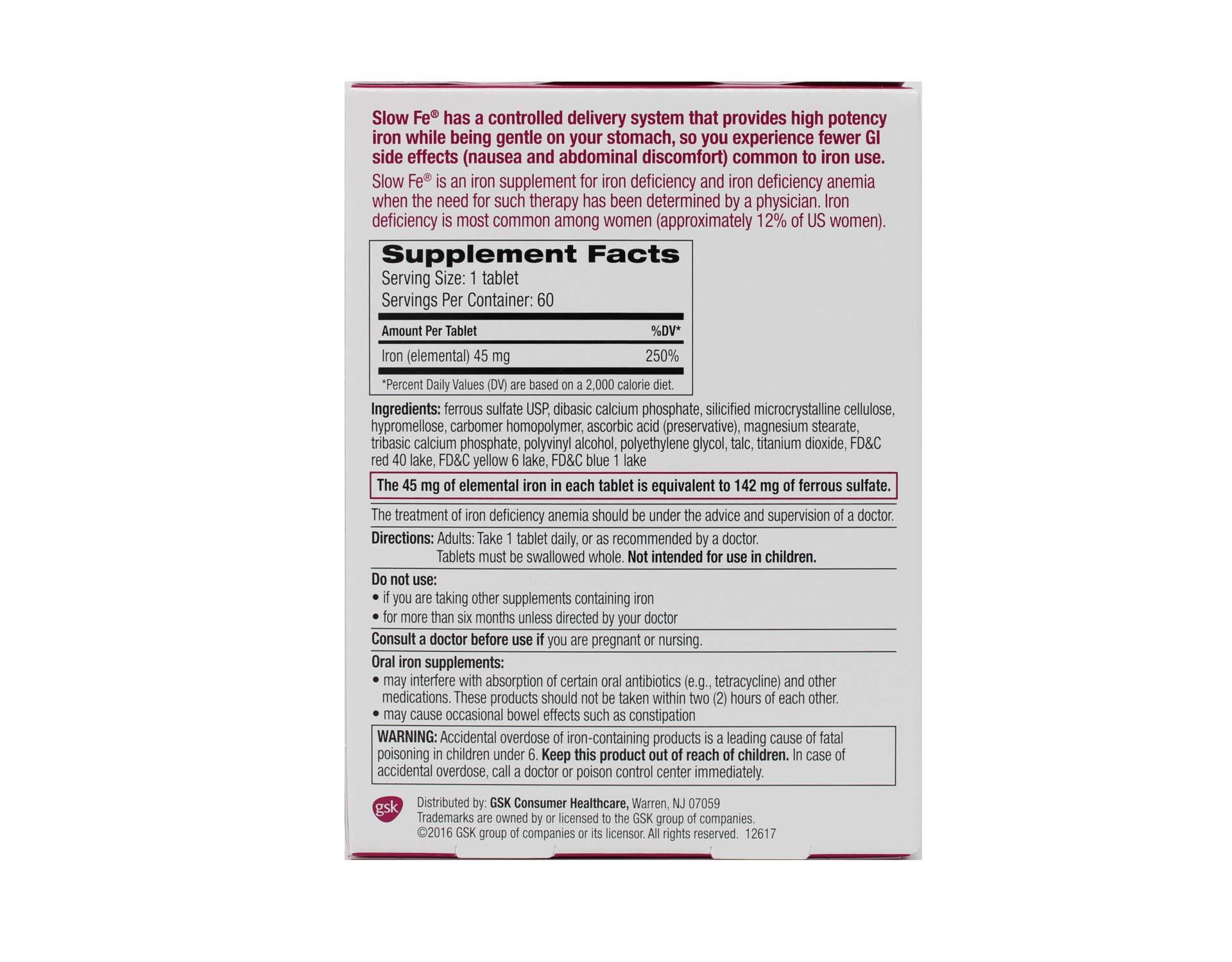 NOVARTIS CONSUMER HEALTH *** Slow FE TAB 0160 60Tablets