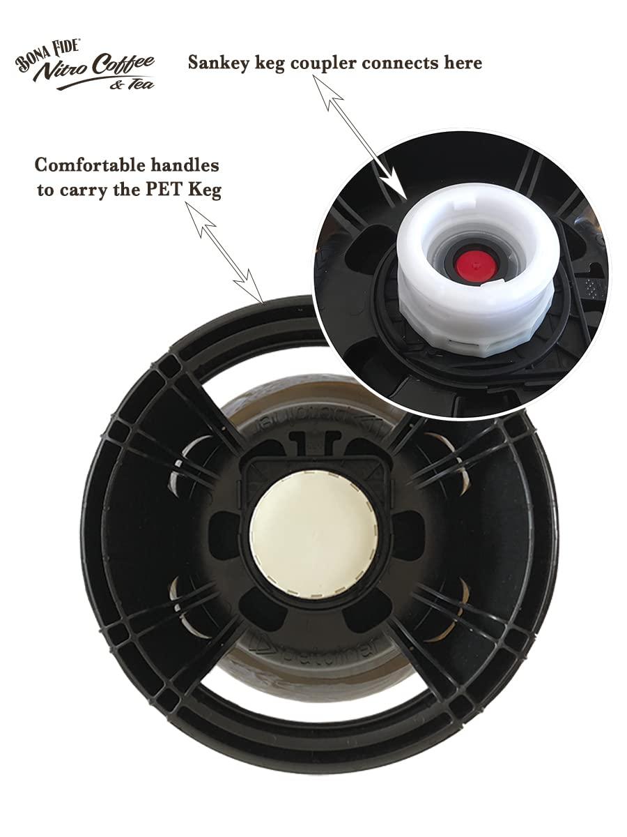 Bona Fide Nitro Cold Brew Vanilla Coffee, Organic, PET Keg, 5 Gal, Draft Coffee On Tap