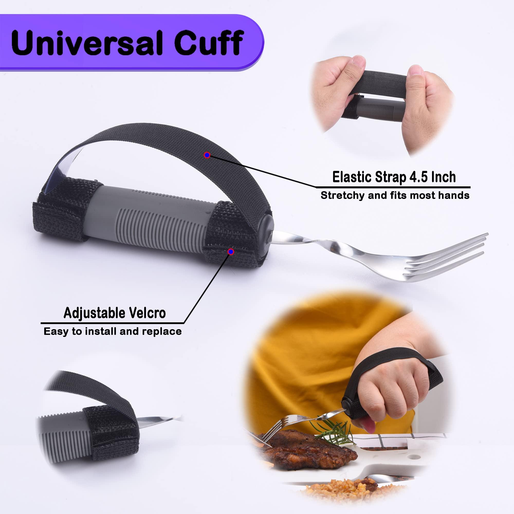 PKPKAUT PKPKAUT Bendable/Weighted Forks for Hand Tremors, Adaptive Handicap Fork for Parkinsons Patients, Parkinson Curved Fork for Shaking Hands, Liftware Angled Arthritis Fork for Adults Disabled Elderly