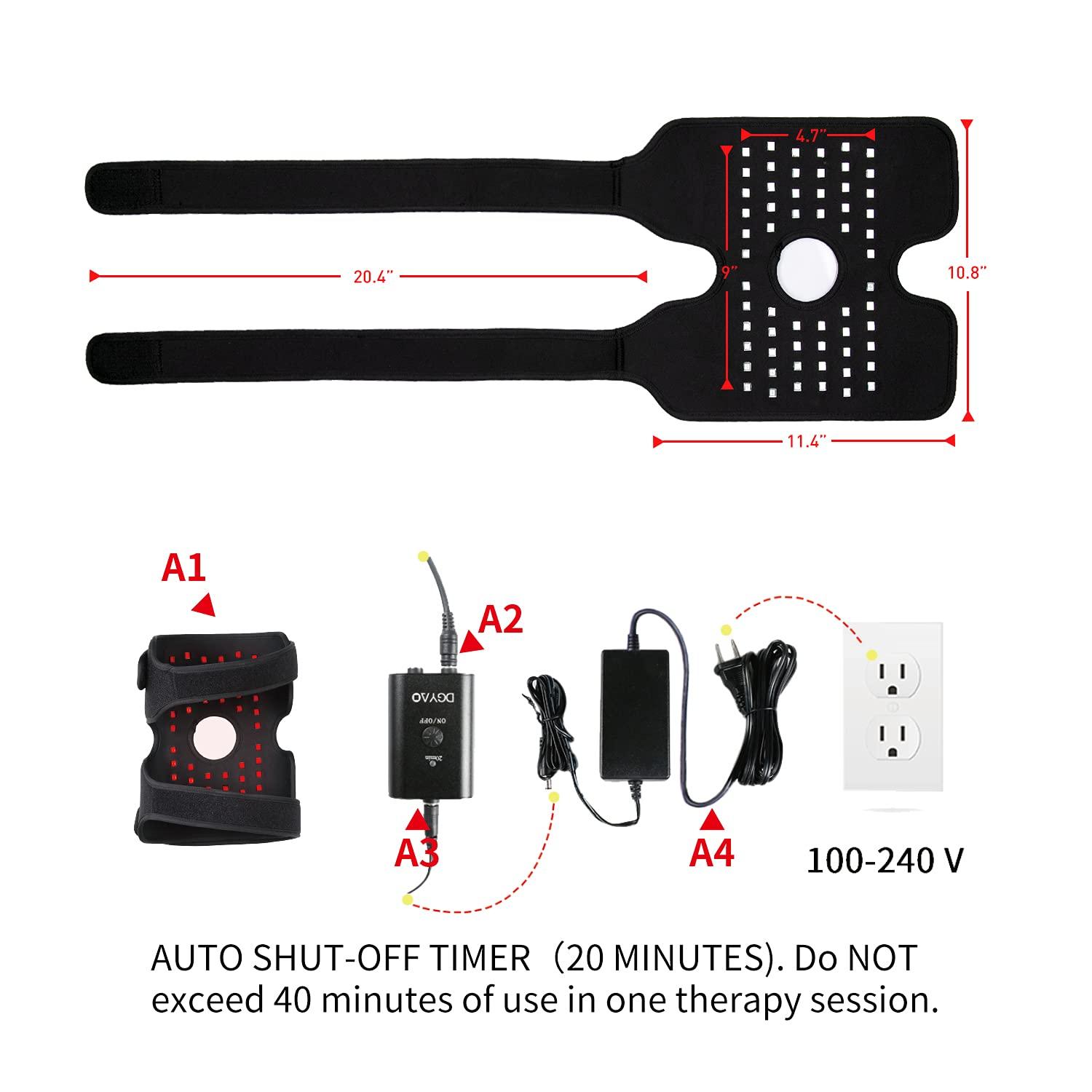 TUOYR TUOYR Near Infrared Red Light Therapy Warp Devices for Knee Joint Pain Relief LED 880NM Wearable Elbow Light Therapy Pads Home Use FDA Cleared Device