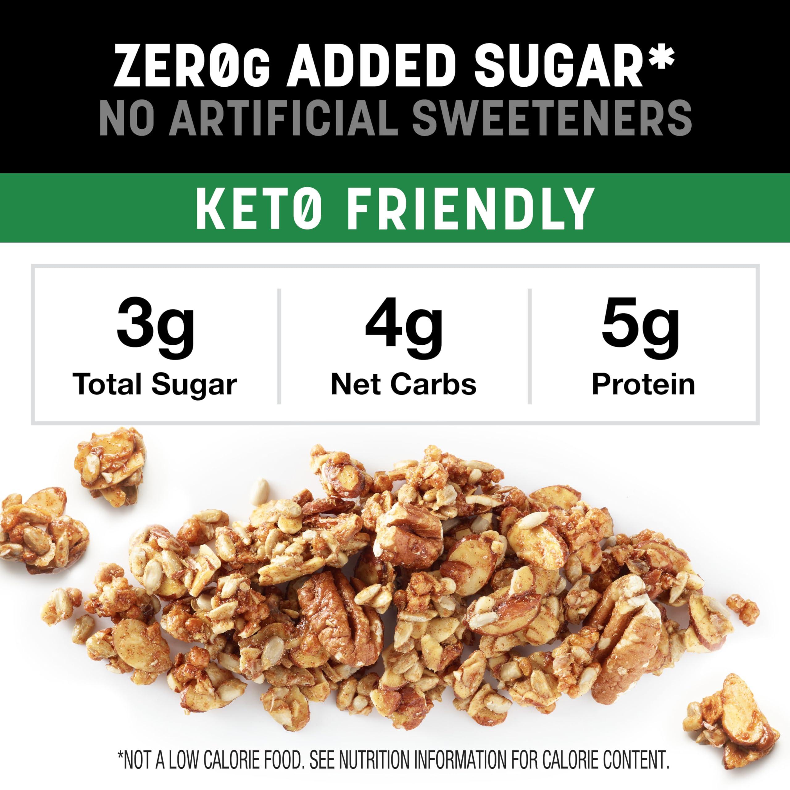KIND KIND Zero Added Sugar Granola, Apple Cinnamon Nut, Healthy Snacks, Good Source of Fiber, Gluten Free, Low Sugar, 5g Protein, 5 Count