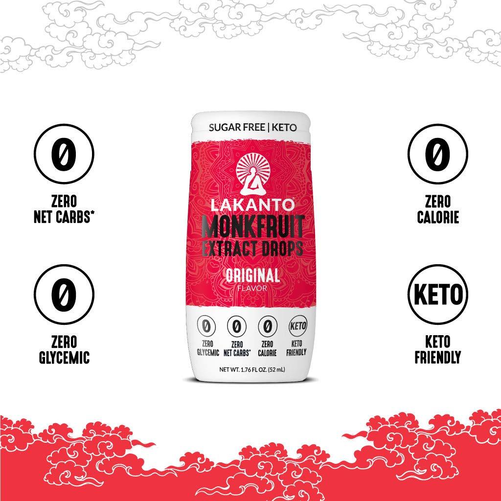 Lakanto Lakanto Liquid Monkfruit Extract Drops - Zero Calorie, Zero Sugar, Keto Drink Sweetener, Sugar Substitute, On the Go, Tea, Coffee, Water, Smoothies, Other Drinks (Original - 1.76 Fl Oz - Pack of 2)