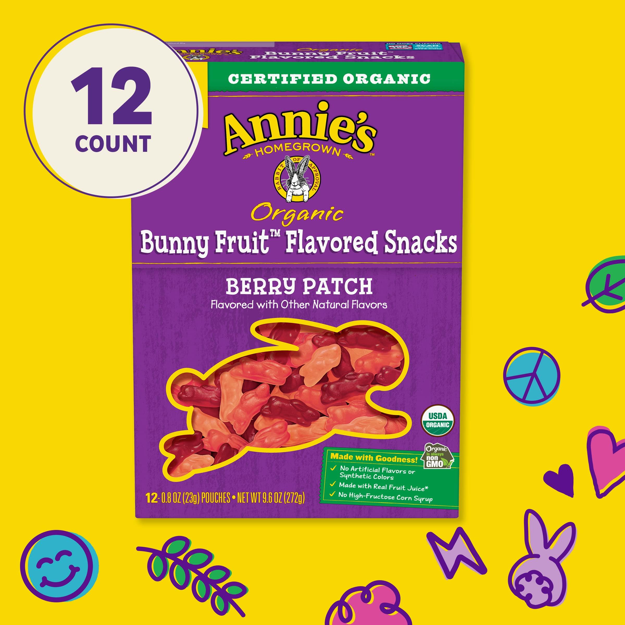 Annie's Homegrown Annie\'s Organic Berry Patch Bunny Fruit Snacks, Gluten Free, 12 Pouches, 9.6 oz.