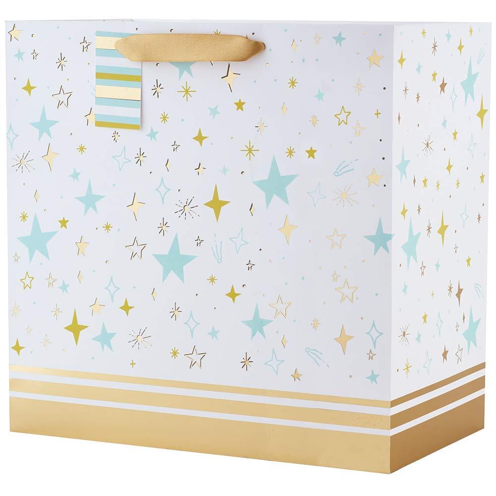 The Gift Wrap Company The Gift Wrap Company Luxury Vogue Large Square Gift Bag, Pack of 6, Twinkles