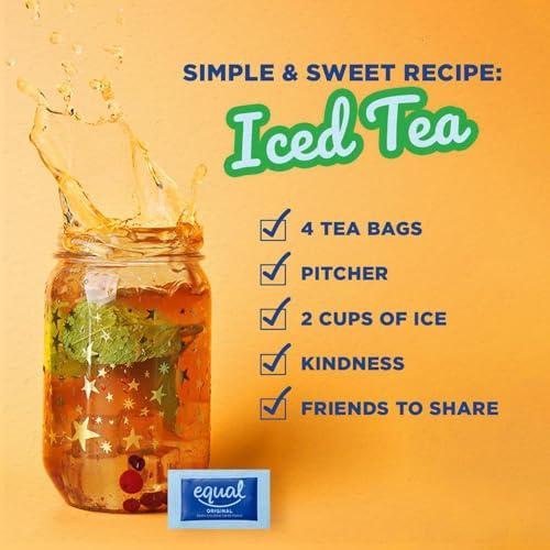 Equa Equal Original Zero Calorie Sweetener, 0.8g Packets, 100 Count Bag