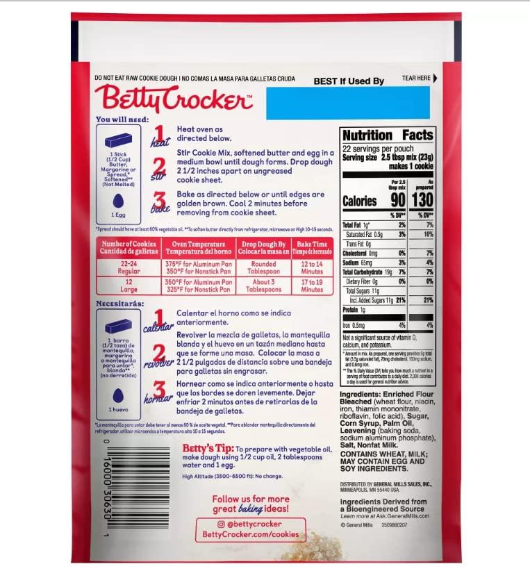 Betty Crocker Betty Crocker Cookie Mix, Sugar, 17.5-ounce Pouches (Pack of 4)
