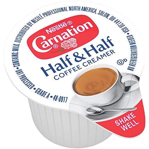 Coffee mate Nestle Carnation Coffee Creamer Half and Half, Made with Real Dairy, 0.304 fl oz Tubs (Pack of 360)
