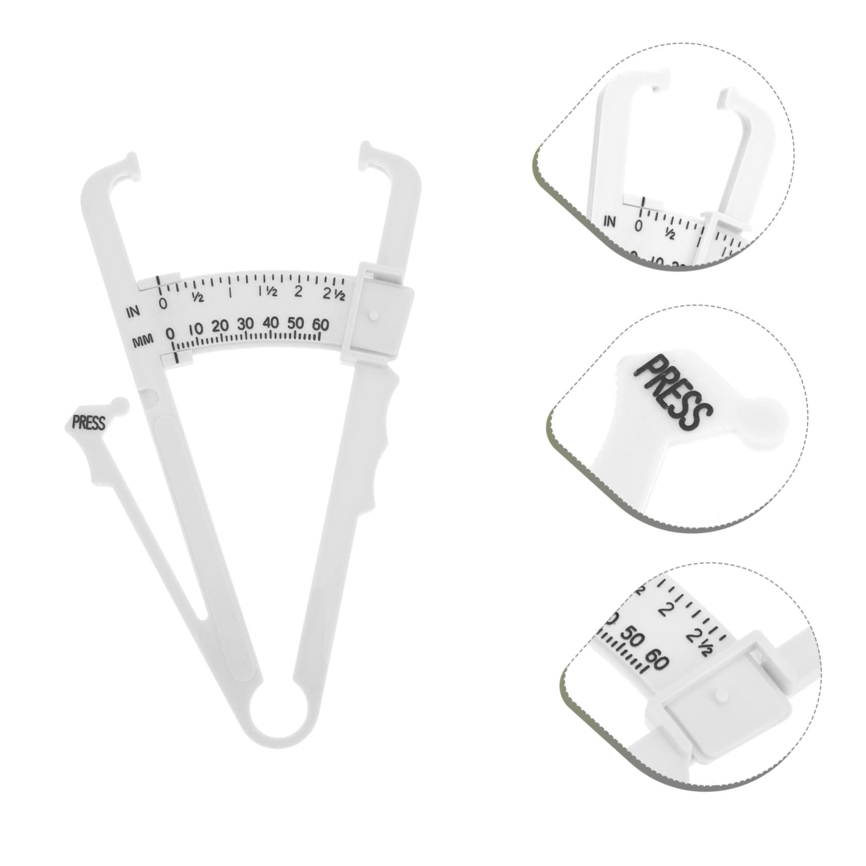 Ipetboom Ipetboom 4 Pcs Fat Caliper Weighing Measuring Measurement Bathroom Scales Body Tape Boob Weights Body Weight Scale Monitor Tape Measure Web Calipers Abs Plastic White
