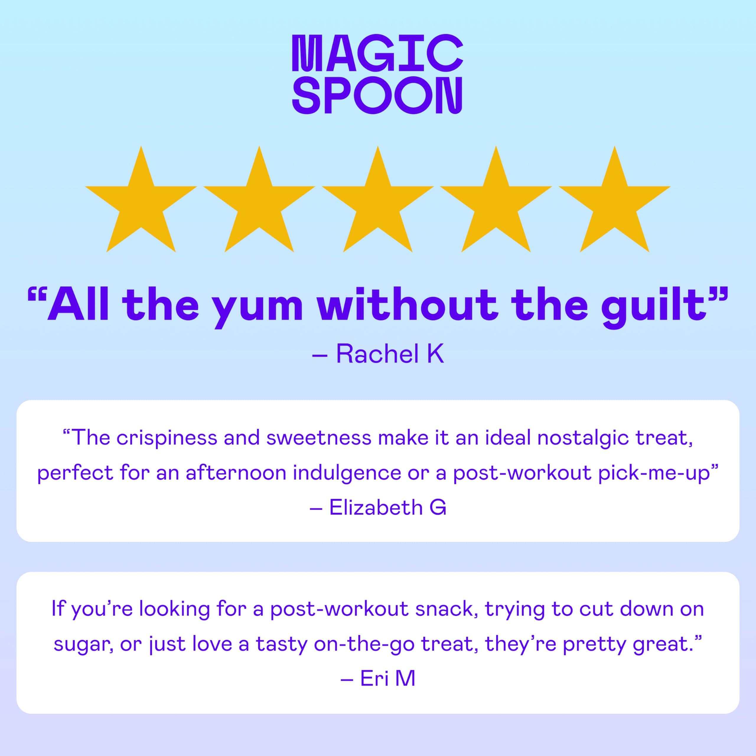 Magic Spoon MAGIC SPOON Treats and Spoon - High Protein, Low Carb, Keto Friendly, Low Sugar, Gluten Free, Crispy Protein Bar Cereal Bar, On-The-Go Healthy Snack (Blueberry Muffin, 8 Bars)