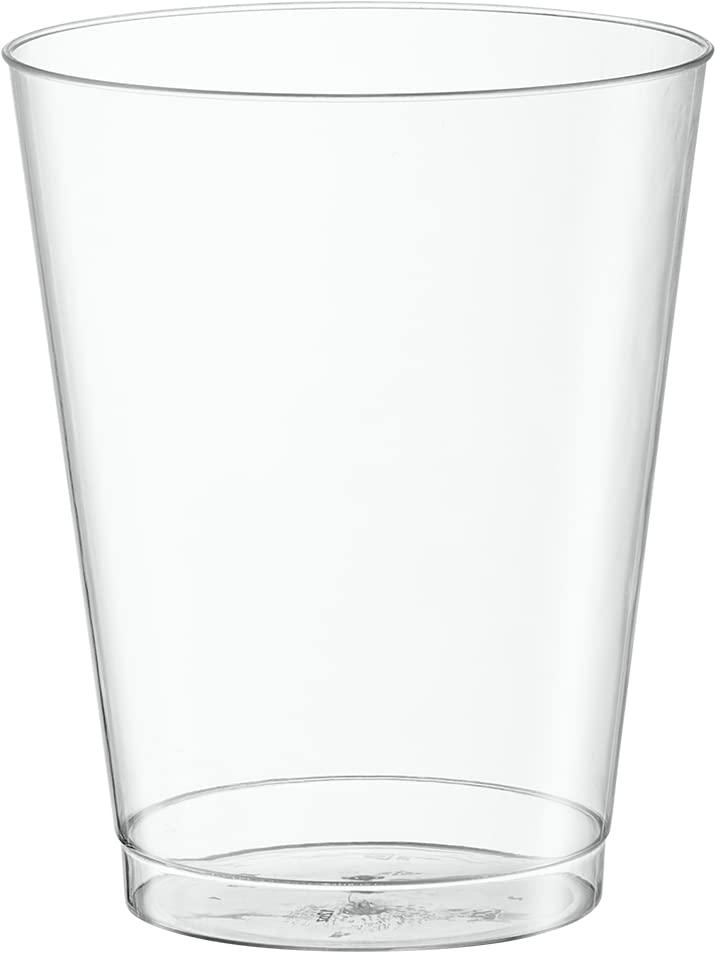 PLASTICPRO PLASTICPRO Disposable 8 oz Crystal Clear Plastic Tumblers for Party\'s & Weddings pack of 50
