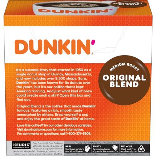 Dunkin\' Dunkin\' Original Blend Medium Roast Coffee, 32 Keurig K-Cup Pods