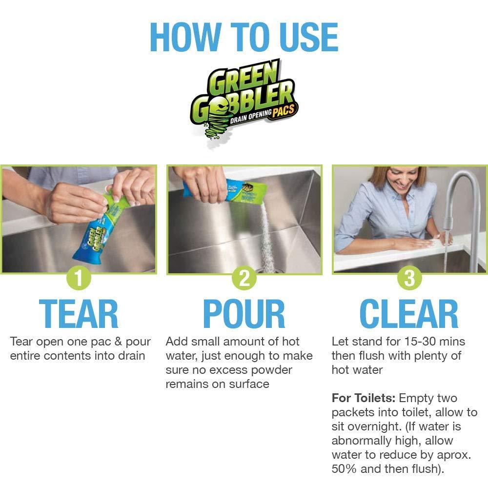 EcoClean Solutions ECOCLEAN SOLUTIONS GGDC3SEMR Green Gobbler Breaks Up The Toughest Blogs, Sold as 3 Pack, 9 Counts Total