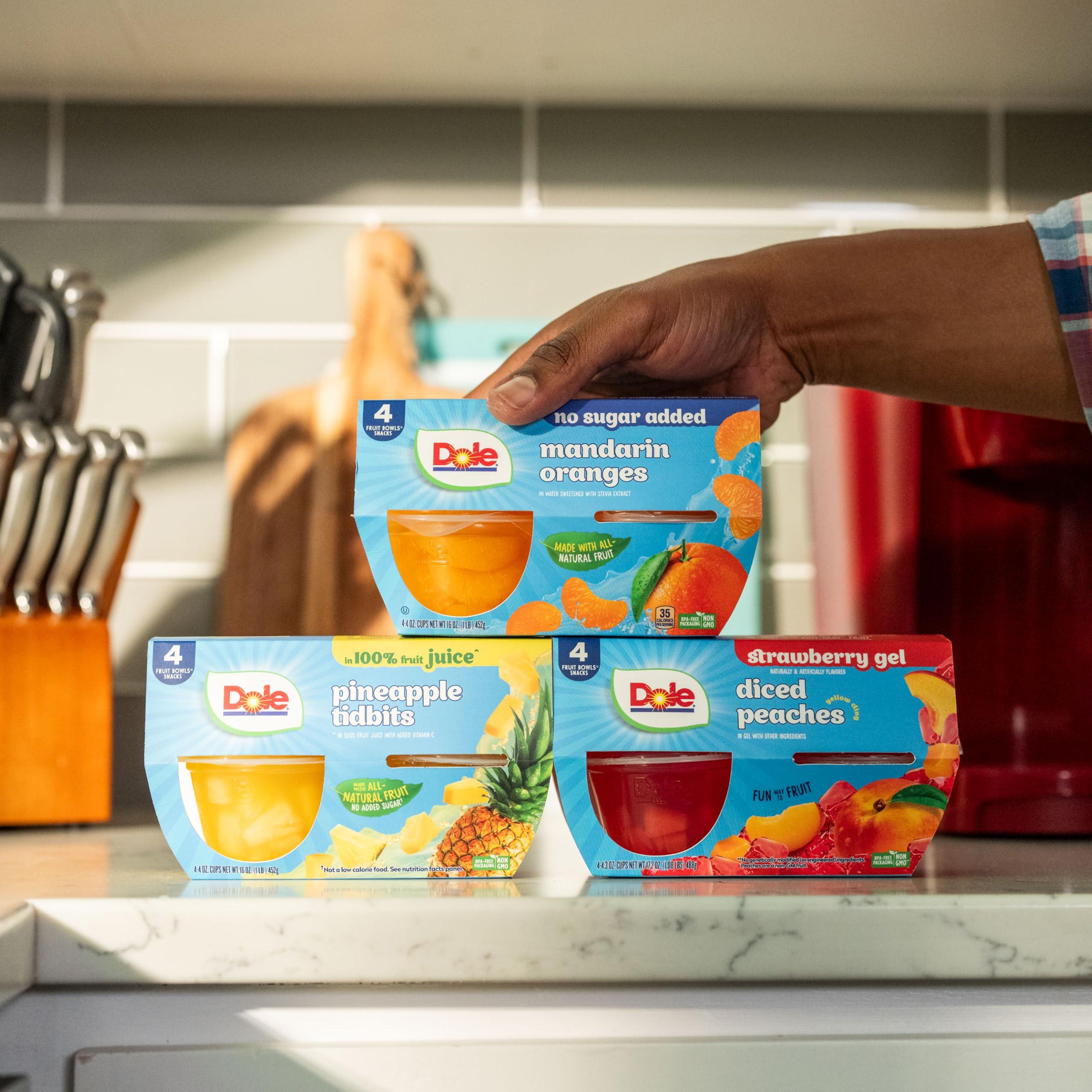 Dole Dole Pineapple Tidbits, 4 Oz, 4 Ct