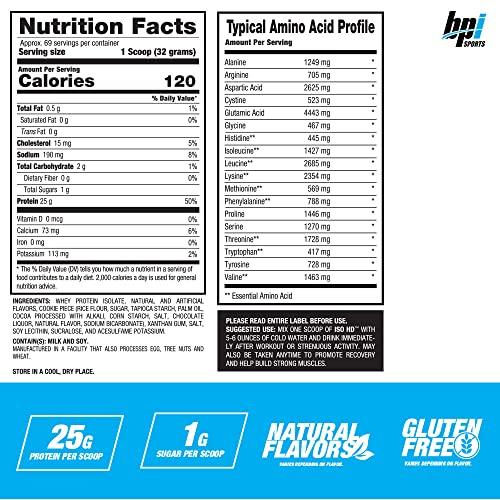BPI Sports BPI Sports ISO HD Isolate Protein Vanilla Cookie, 76.8 oz - 69 Servings