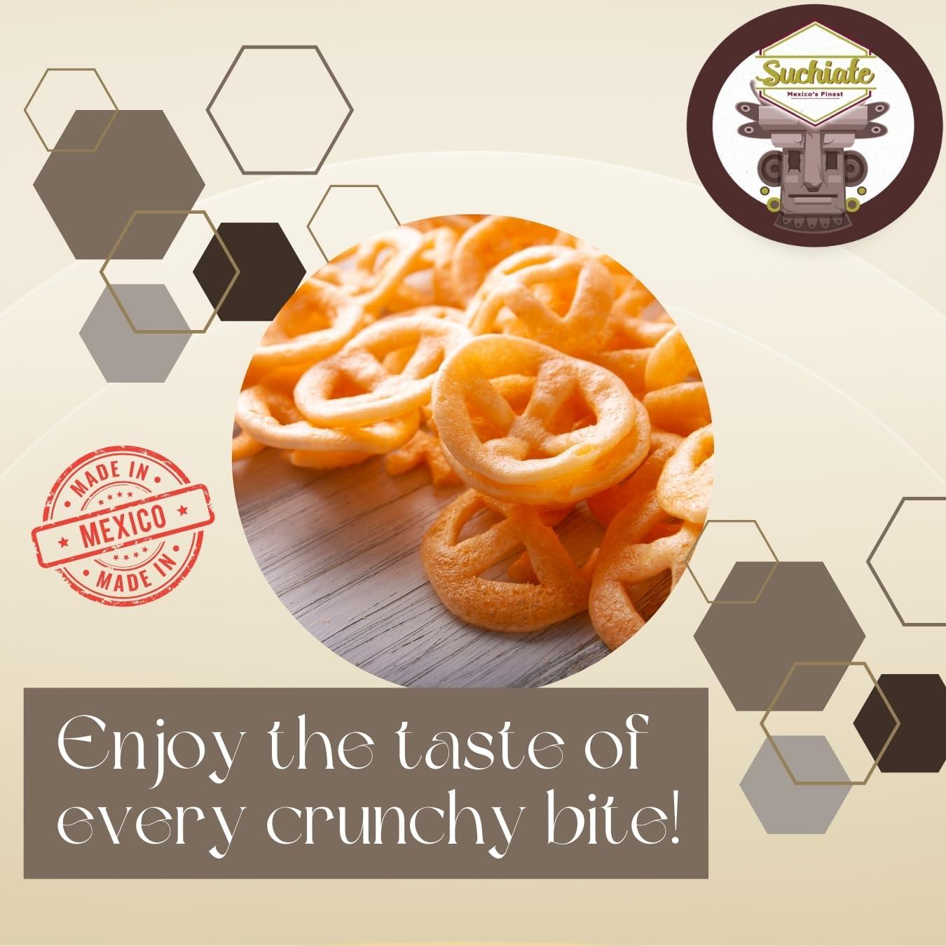 SUCHIATE MEXICO\'S FINEST Mexican Duritos Wheat Snacks Fried Snacks - Chicharrones de Harina (1 Pound Pinwheels/Ruedas (Pack of 1))