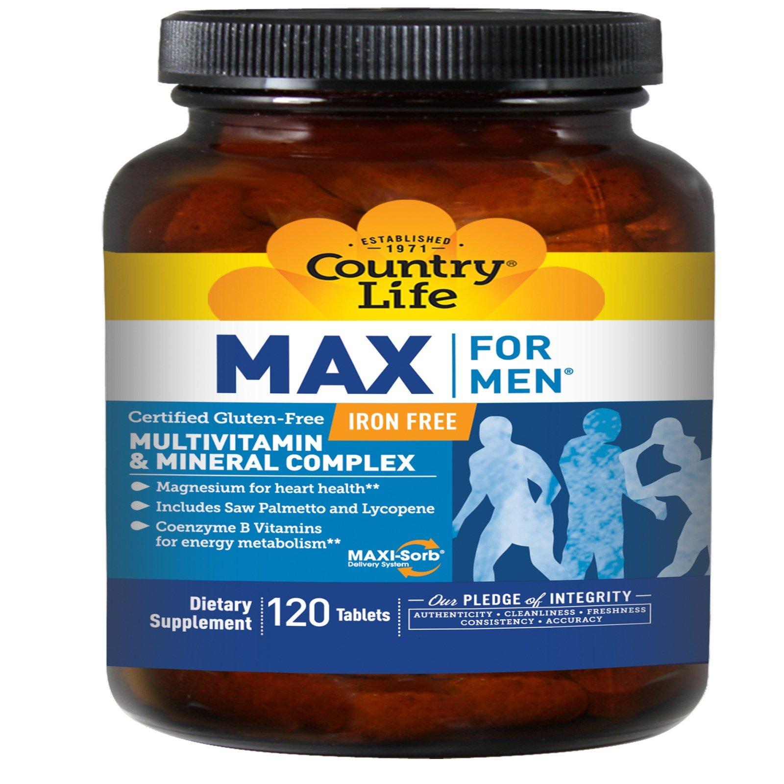 Country Life COUNTRY LIFE VITAMINS MAX FOR MEN, 120 TAB