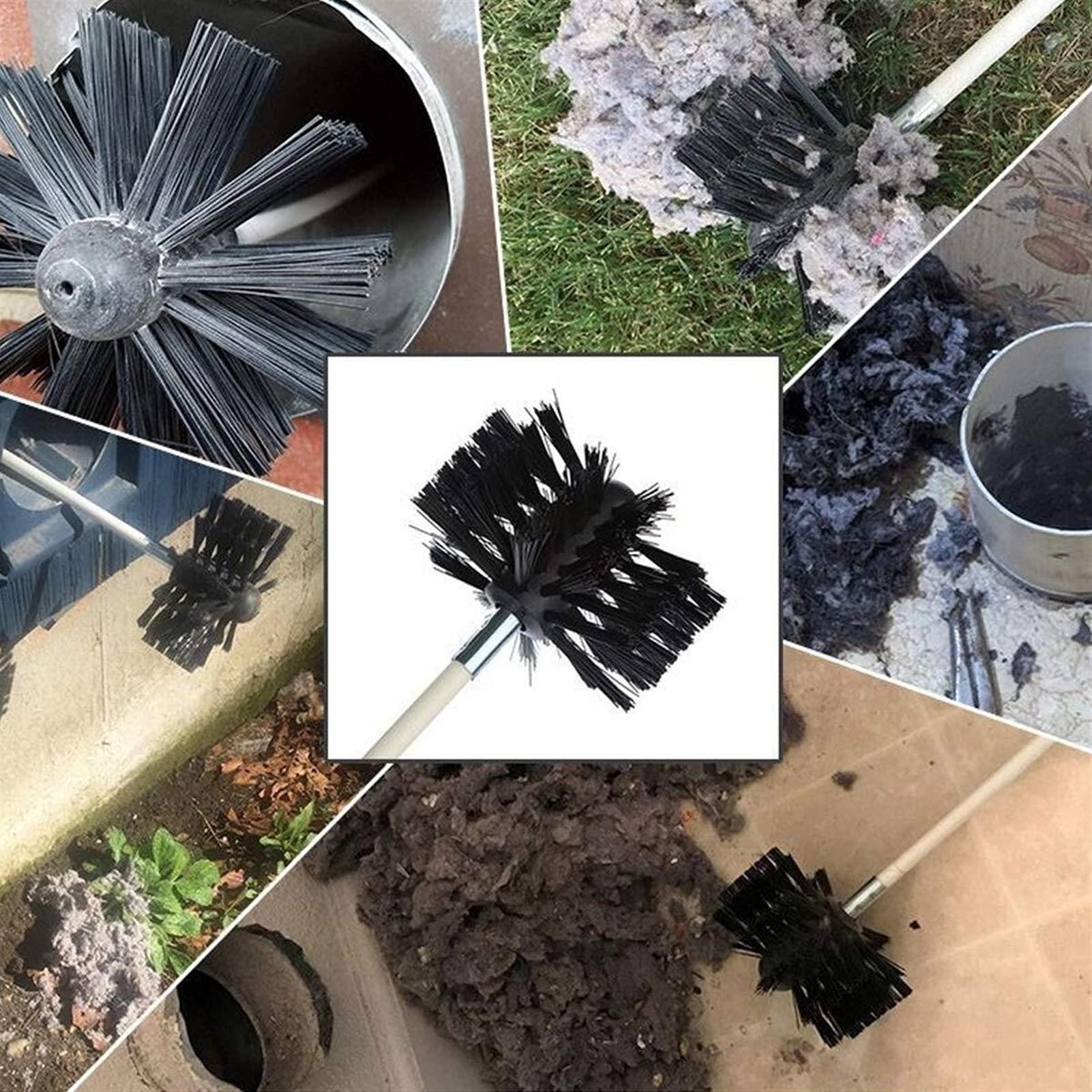 LIYUN chimney sweep kit Dryer Vent Cleaner 24 Feet, Flexible 9/18 Rods Dry Duct Cleaning Kit Chimney Sweep Brush With 1/2 Brush Heads And Dryer Lint Brush, Extend Up To 24 Feet ( Color : 18 Rods , Size : 41