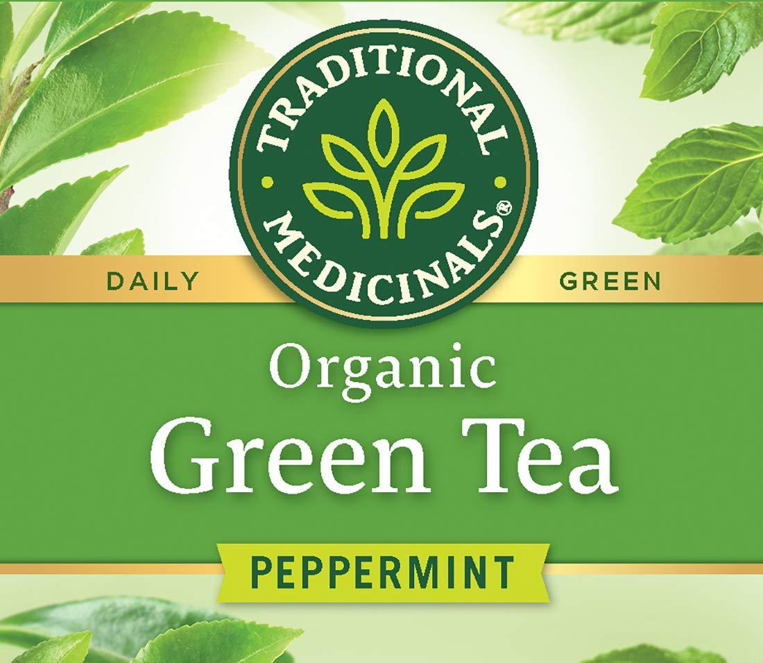 Traditional Medicinals Traditional Medicinals Organic Green Tea Peppermint Tea, 16 Tea Bags