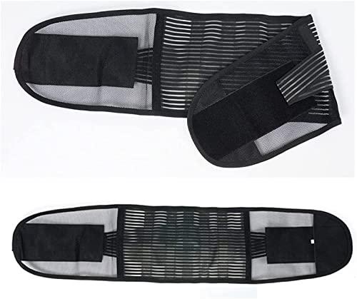 REROM lumbar support belt Men Women Lower Lumbar Waist Support, Pain Relief Herniated Disc Scoliosis Sciatica Posture Corrector Heavy Workout Belt Back Braces (Size : Large)