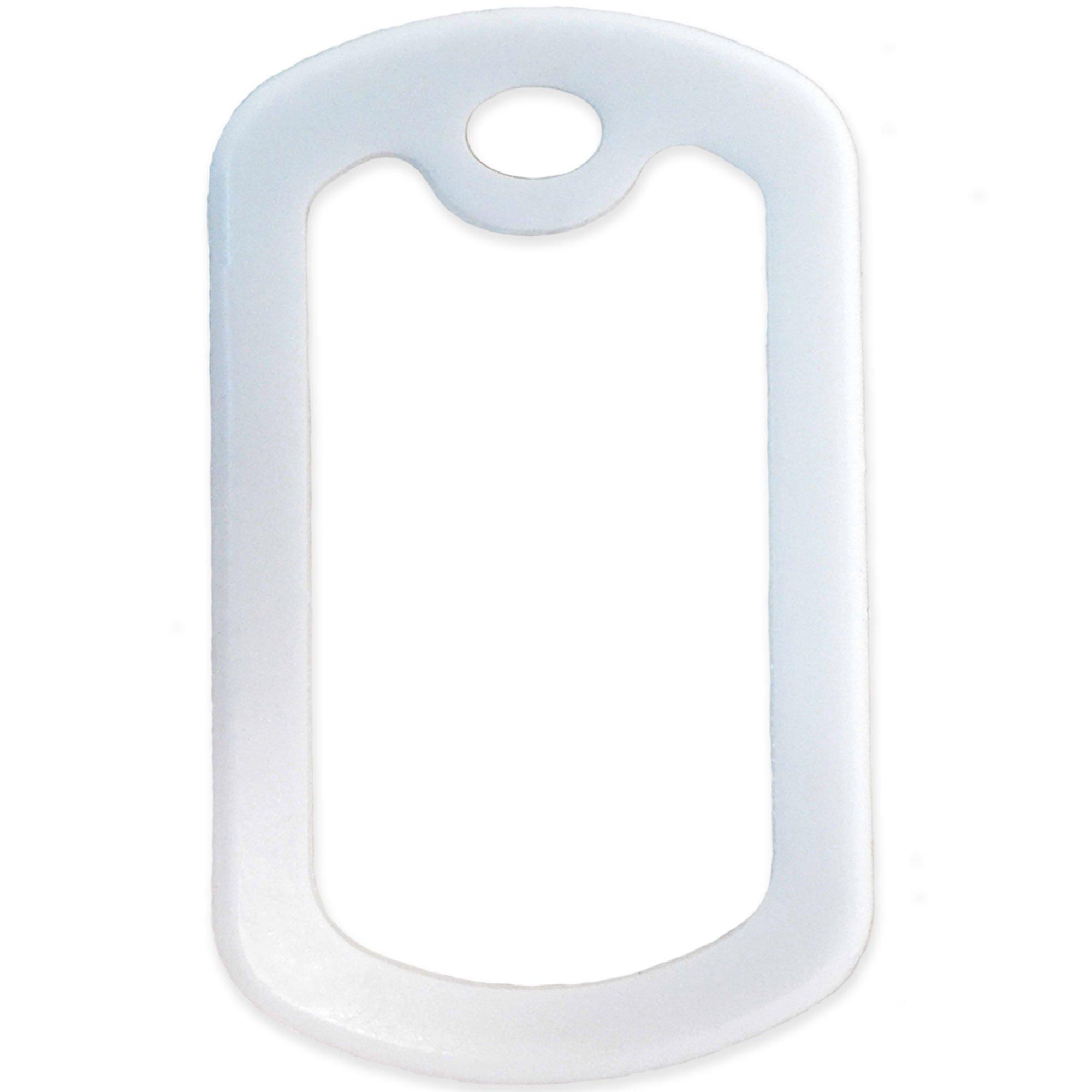 Goods For Giving Dairy Allergy Medical Alert ID Necklace with Purple Tag, White Silencer, and 30'' USA Chain - 154 Color Choices