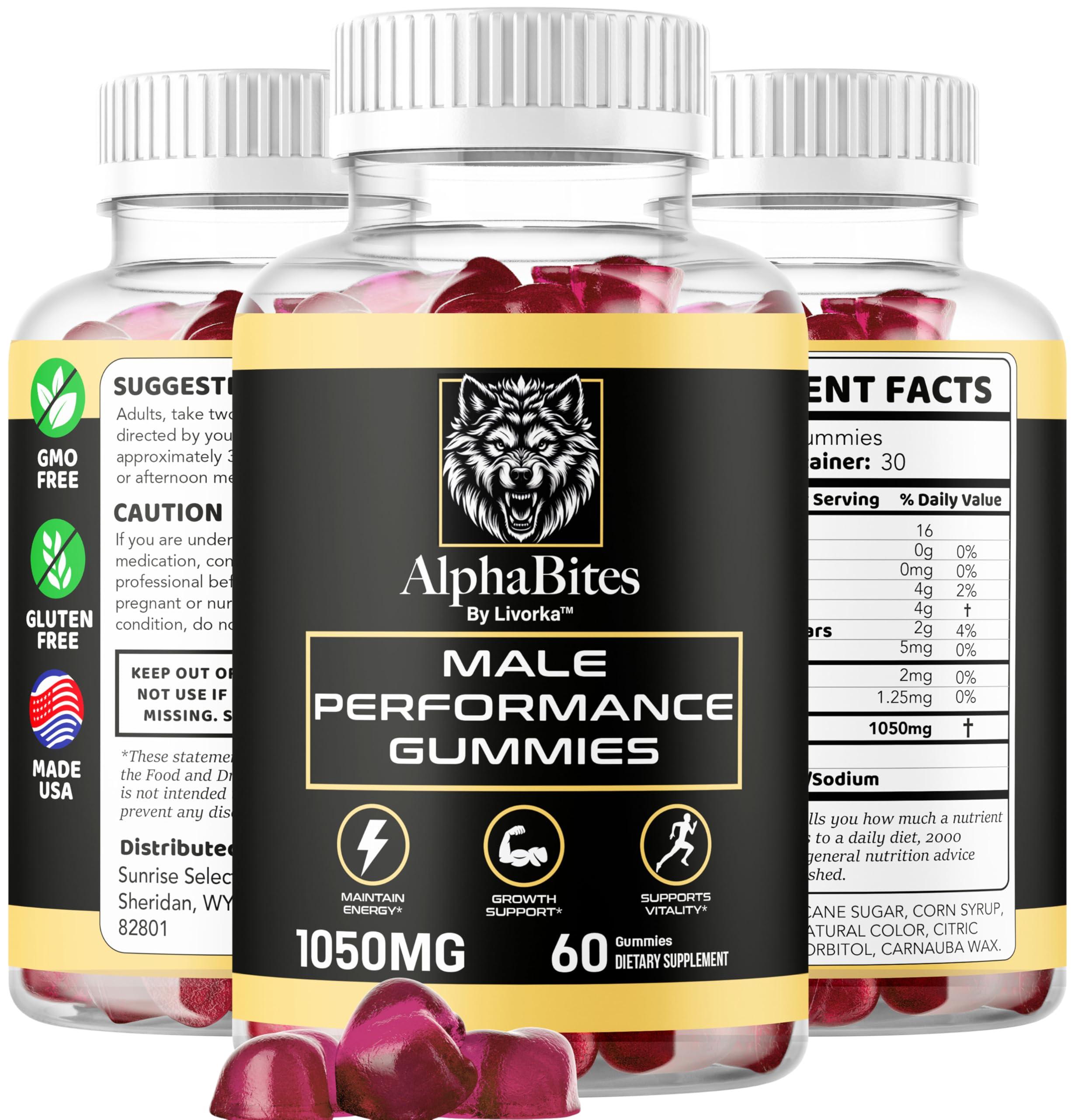 LIVORKA (3 Pack) Alpha Bites - Alpha Bites Gummies, Alpha Bites for Men, AlphaBites, AlphaBites Gummies, Alpha Bites Gummies for Men, AlphaBites for Men Gummy, AlphaBites Reviews, 180 Gummies for 3 Months