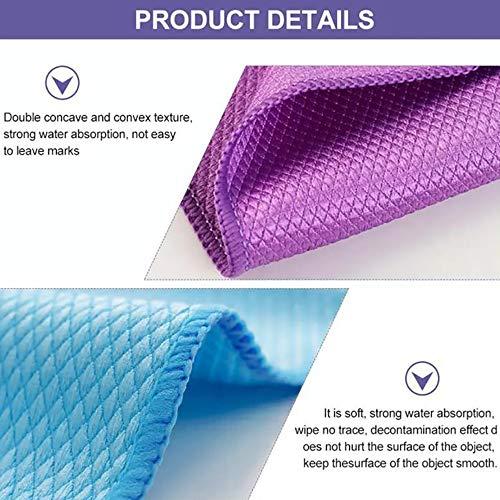 Echocean Comfures Fish Scale Microfiber Polishing Cleaning Cloth 5 Pcs