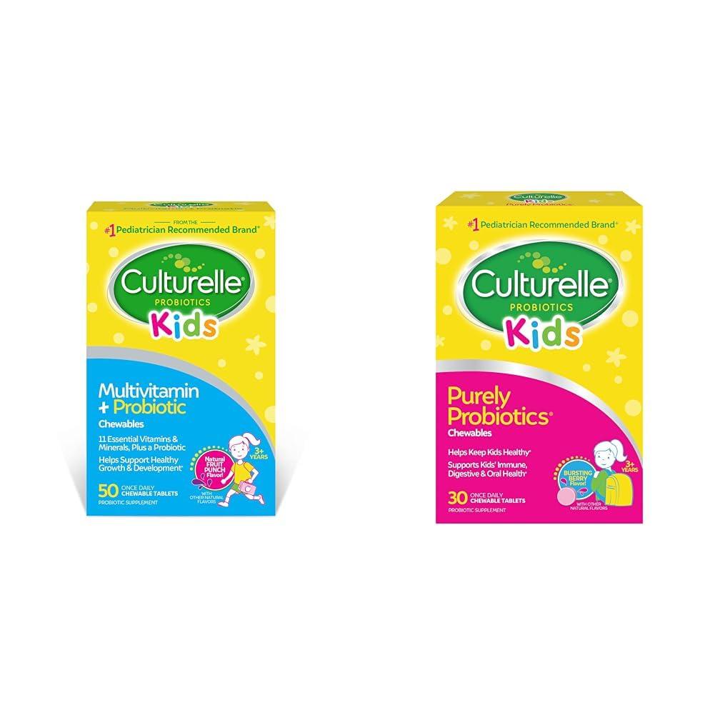Culturelle Culturelle Kids Complete Chewable Multivitamin + Probiotic for Kids & Kids Chewable Daily Probiotic for Kids