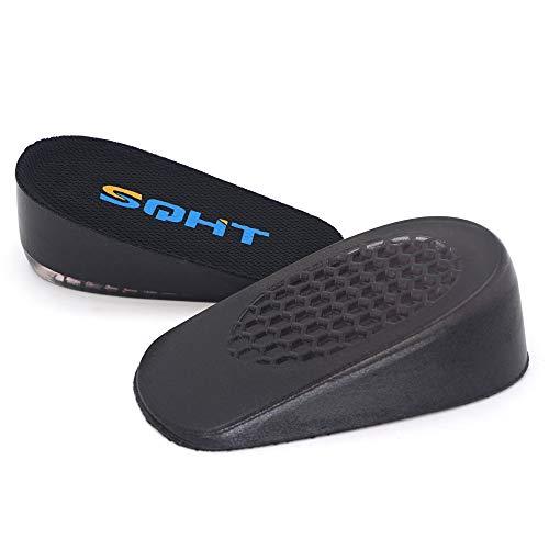 SQHT SQHT Height Increase Insoles - Heel Lift Inserts for Leg Length Discrepancies and Achilles Tendonitis, Heel Cups for Men and Women (Small (1.4" Height))
