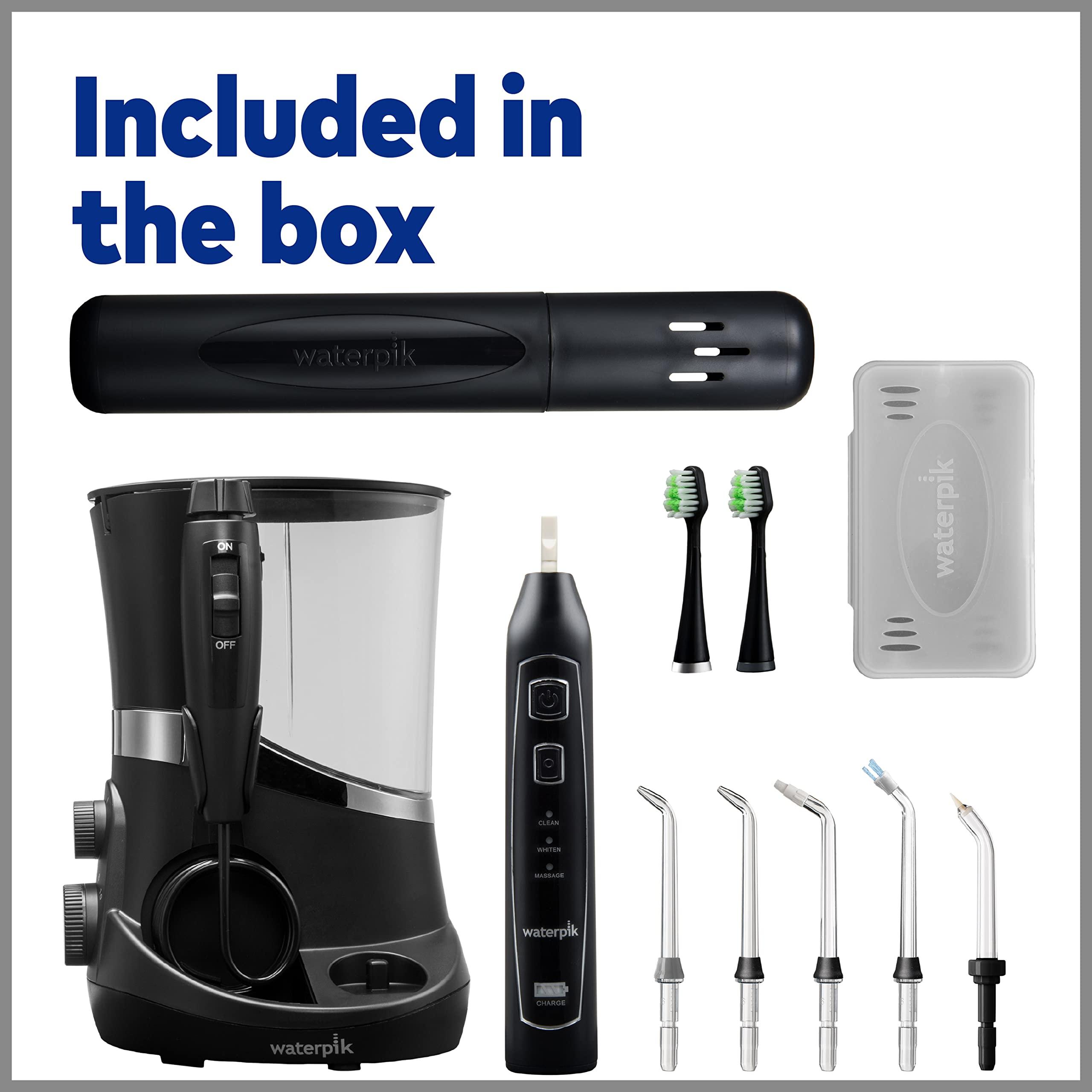 Waterpik Waterpik Complete Care 5.0 Water Flosser + Sonic Electric Toothbrush, Black WP-862