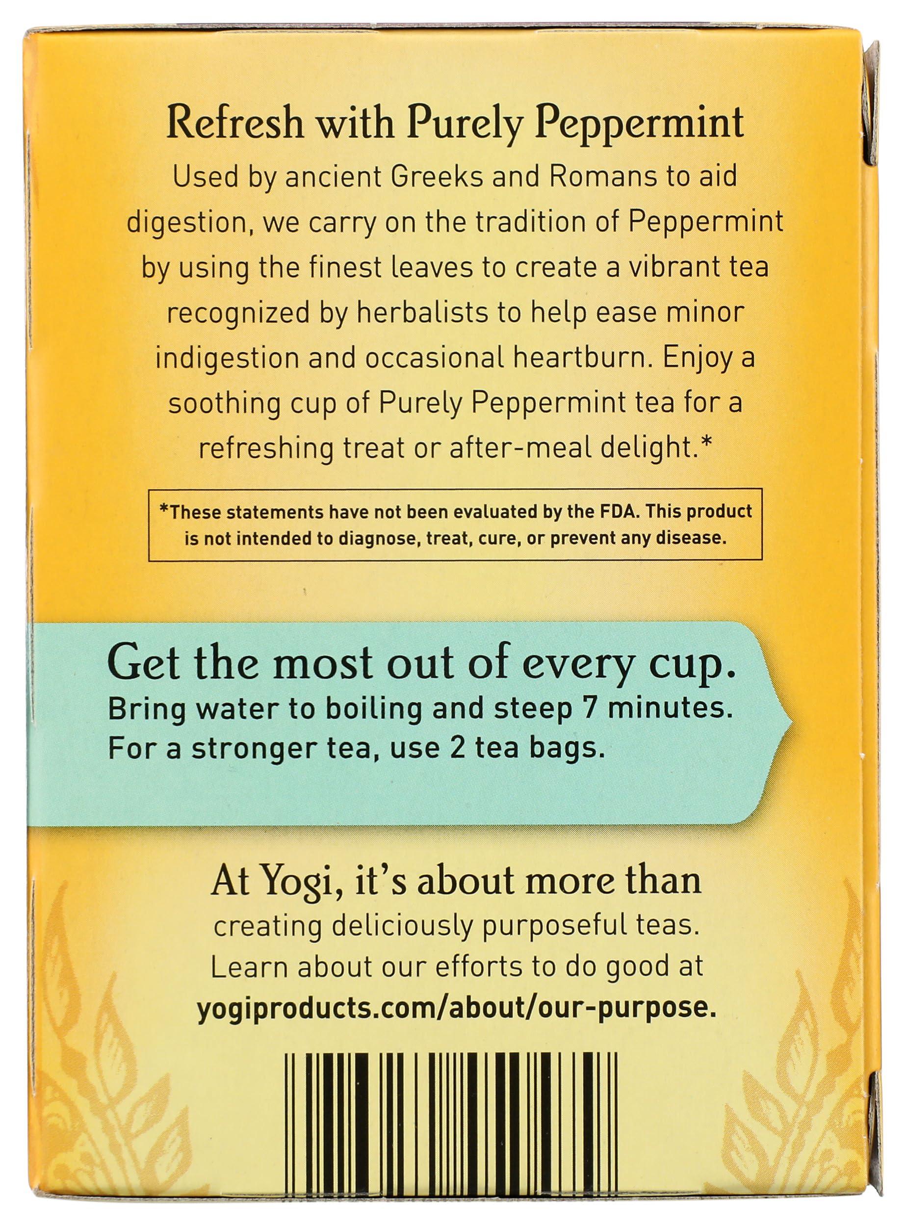 Yogi Yogi Purely Peppermint Tea 16BAGS NET WT 0.85OZ (24G)
