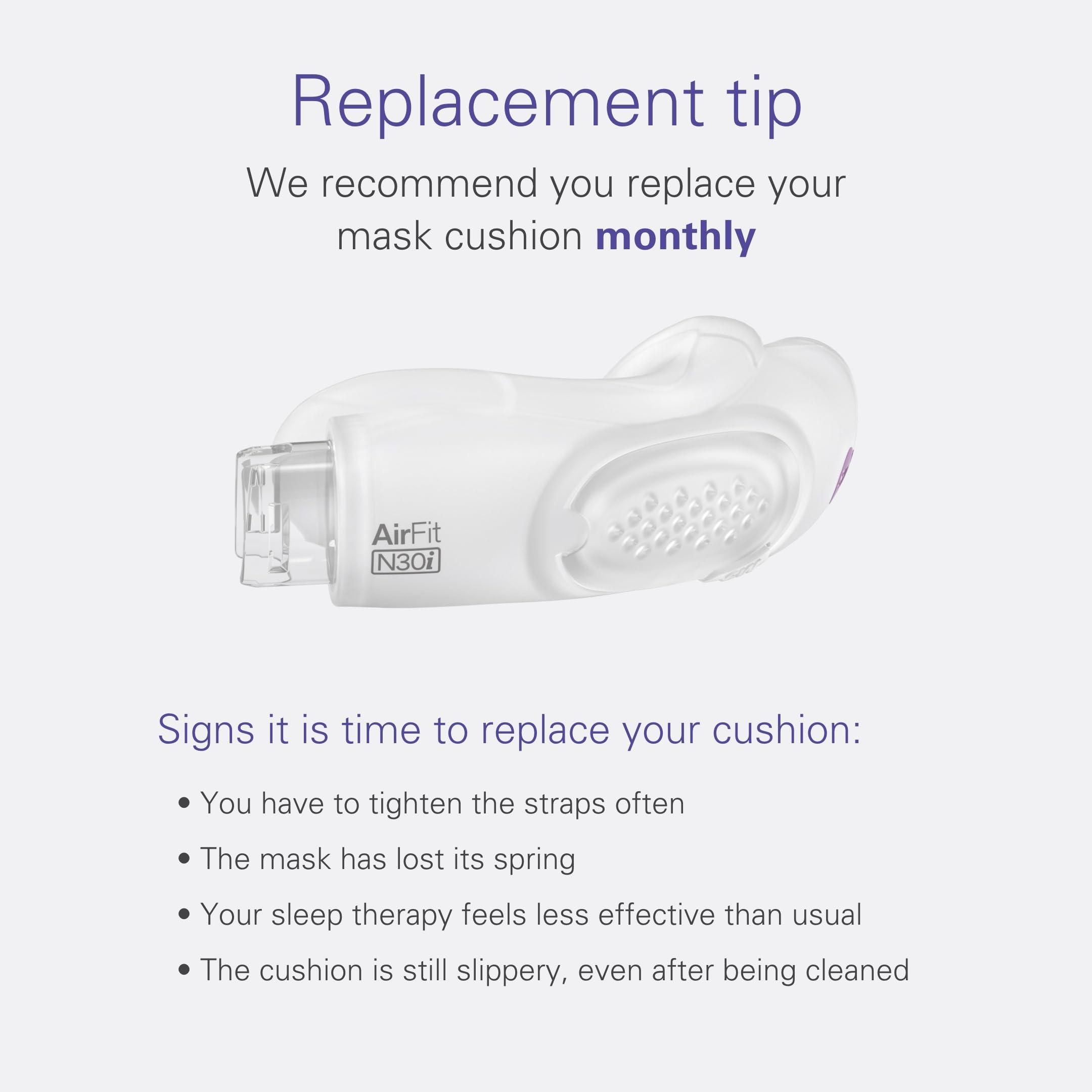 ResMed ResMed AirFit N30i Cushion - Nasal CPAP Mask Cushion Replacement - Soft Silicone - Quiet Venting - CPAP Supplies & Accessories - Medium