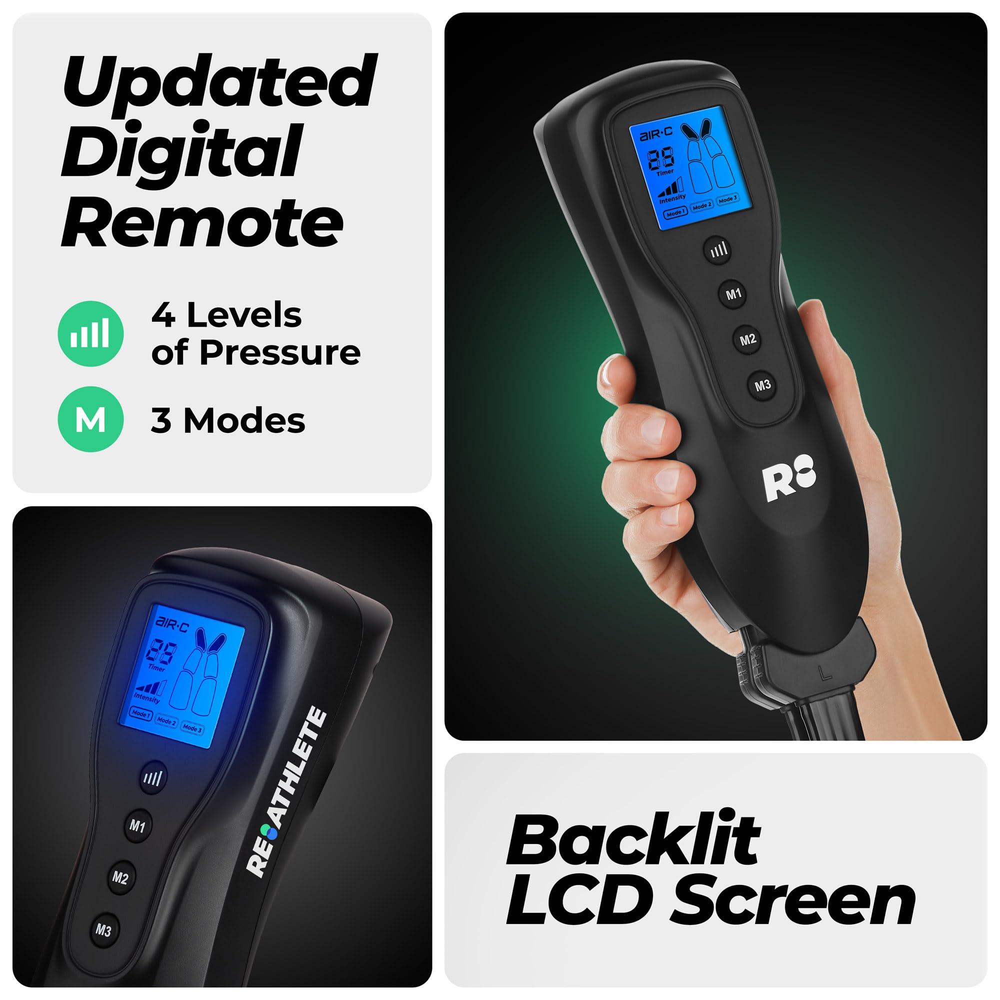 REATHLETE REATHLETE Leg Massager - Full Leg Massager for Circulation and Pain Relief, 4 Modes of Massage | Thigh, Calf, Foot Massager | Air Compression Leg Massager