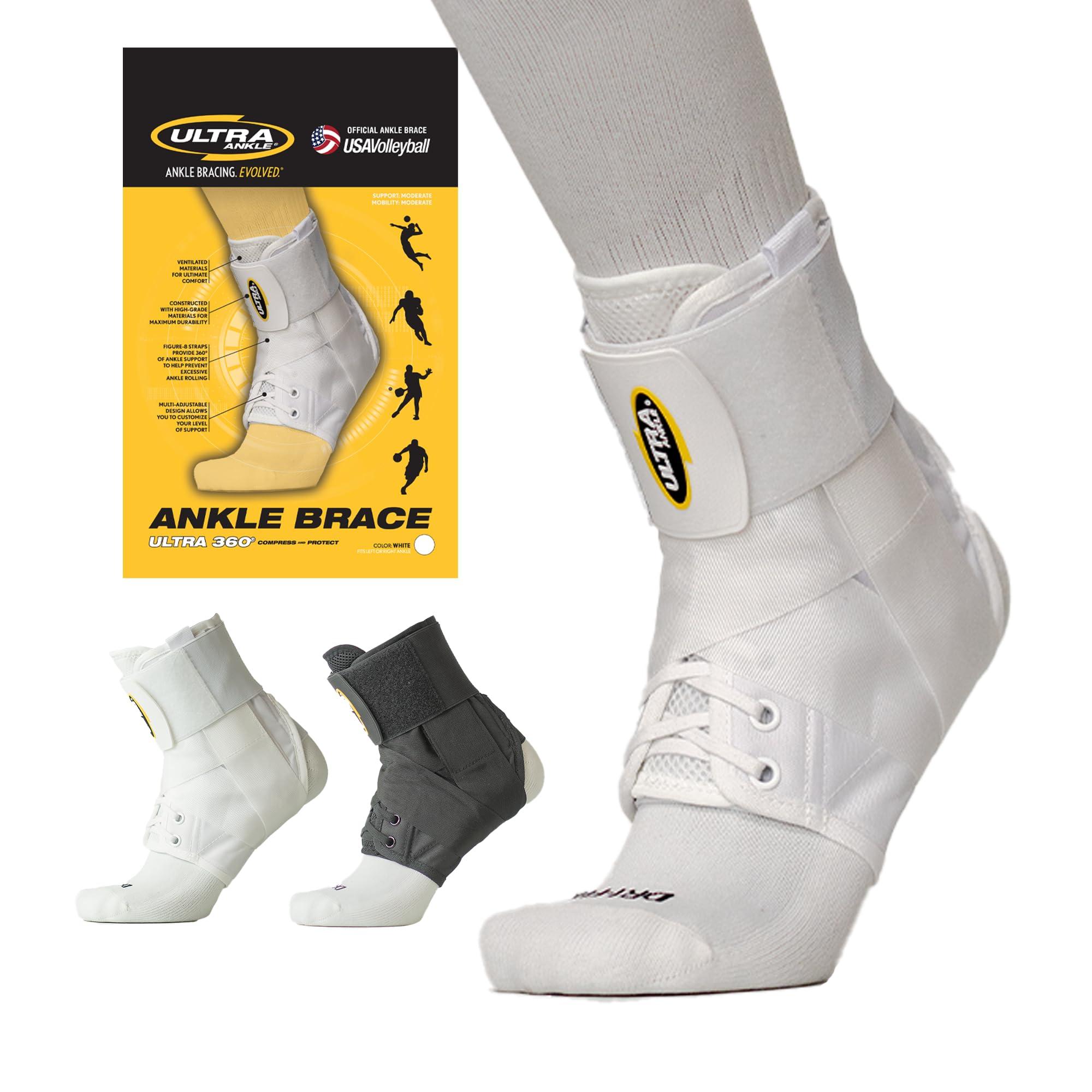 Ultra Ankle Ultra 360 Lace-Up Adjustable Ankle Brace For Ankle Stabilization, Adjustable Compression